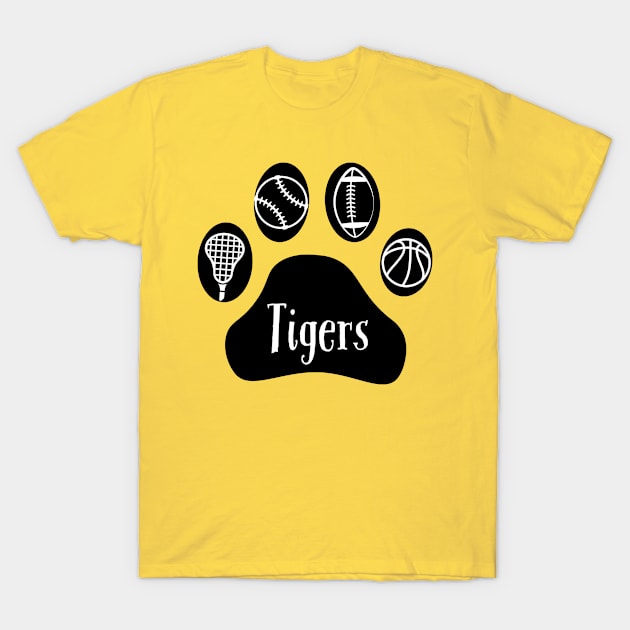 Tigers sports paw T-Shirt by Dragon Shenanigans